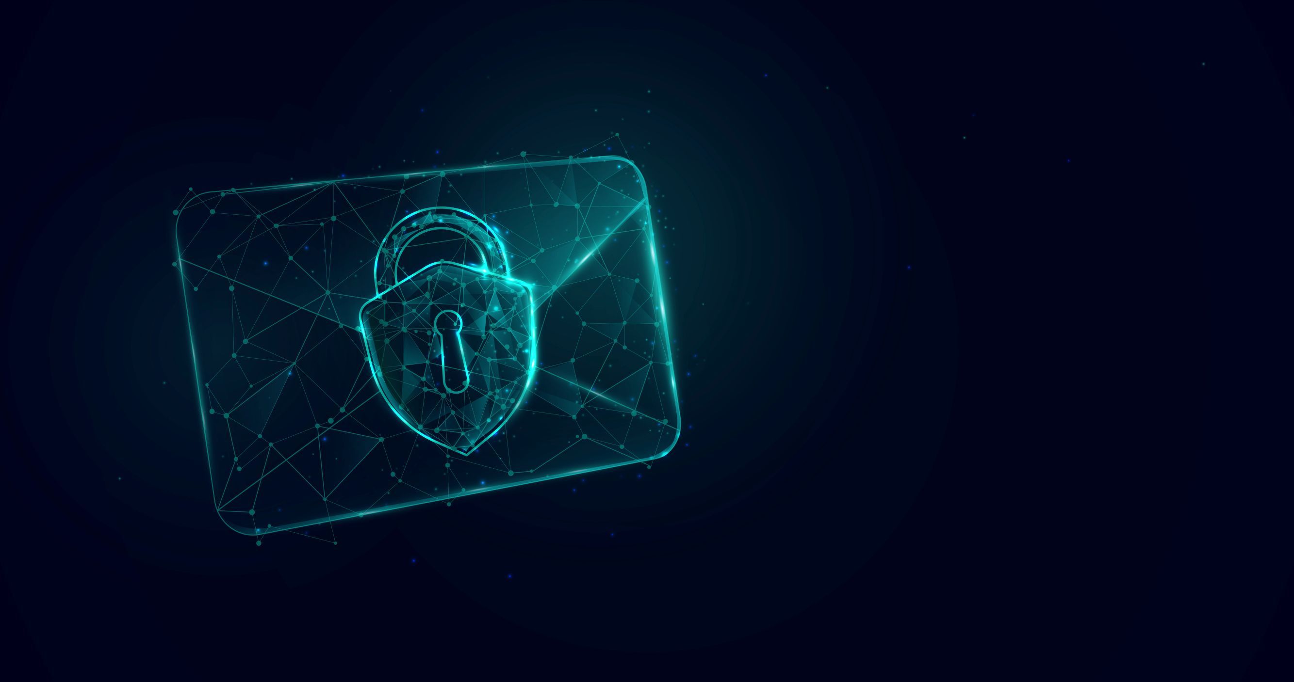 An envelope with a lock on it